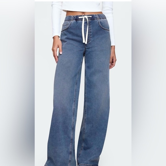 GAP Women's Denim Mid Rise Easy Baggy Wide-Leg Jeans - Picture 1 of 4